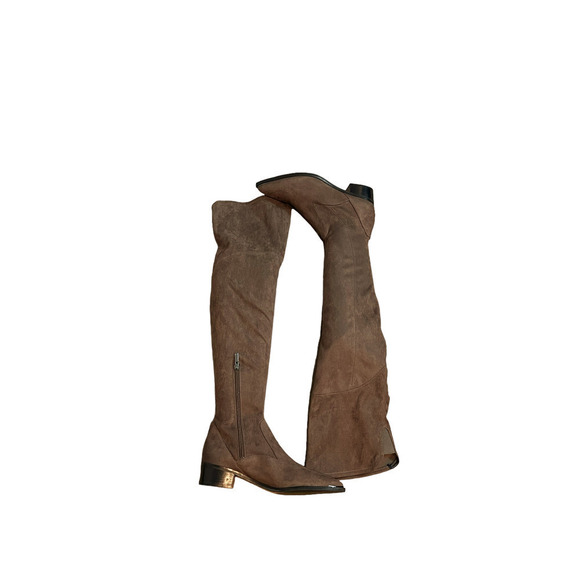 Marc Fisher Yakira Over the Knee Boot Heel Gray Women's Size 8M - Picture 5 of 12